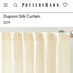 Pottery Barn Silk Duponi Drape